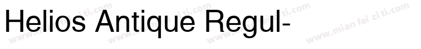 Helios Antique Regul字体转换